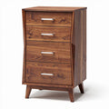 Houten ladekast met vier lades in walnootkleur 45 x 40 x 80cm