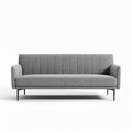 Grijze stoffen bank met metalen poten 200 x 80 x 75cm voor woonkamer